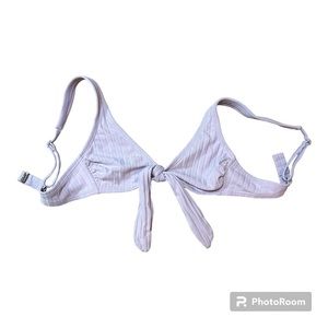 Lavender tie front bikini top women’s XS
